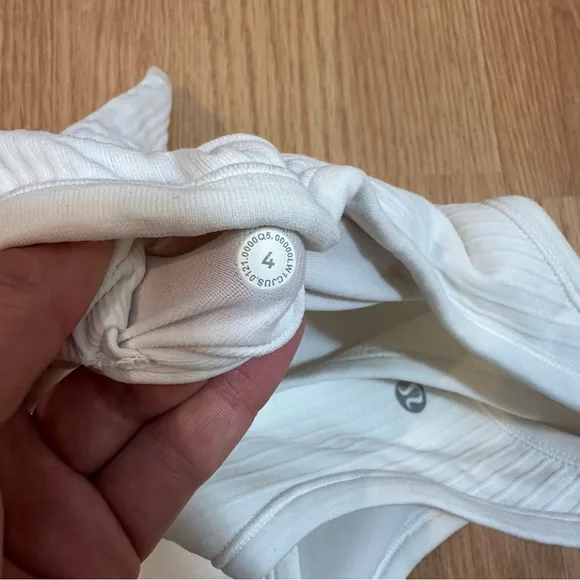 Lululemon Ebb to Street Racerback Crop Tank Size 4 White - Picture 9 of 10